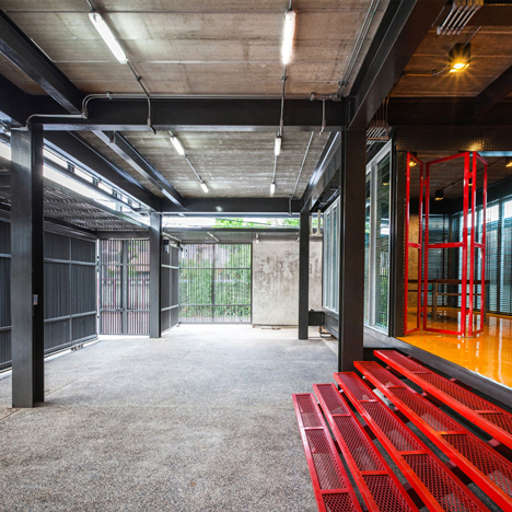 Jun Sekino’s Tinman house in Bangkok features a steel structure and colourful staircases