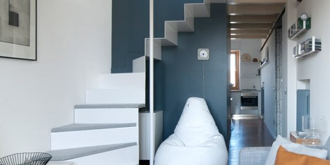 Milan dental studio converted into compact two-storey apartment