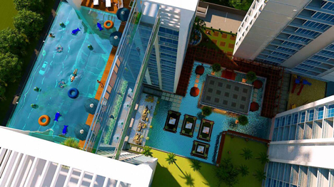 Twilight Star suspended swimming pool in India