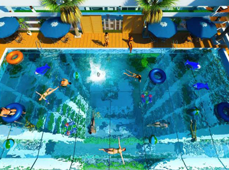 Twilight Star suspended swimming pool in India