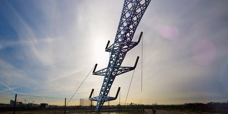A Bullet From A Shooting Star by Alex Chinneck
