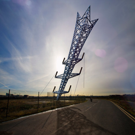 A Bullet From A Shooting Star by Alex Chinneck