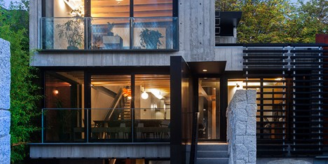 Measured Architecture clads a Vancouver home in wood-textured concrete