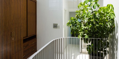Curved lightwell cuts through 3.5-metre-wide Vietnam townhouse by Kientruc O