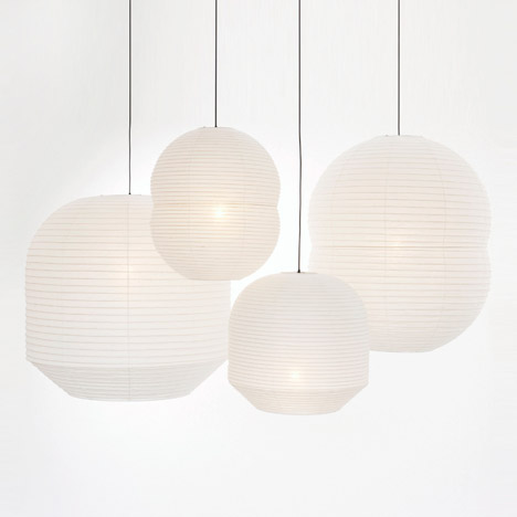 Horatu paper lanterns by Barber and Osgerby