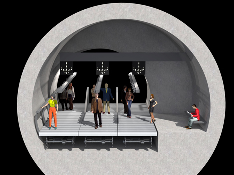 NBBJ London Underground walkway travelator