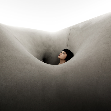 Matter Design’s Microtherme conceals voluptuous concrete forms within a wooden box