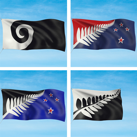 New Zealand four potential flag designs shortlist