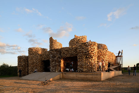 Selpo pavilion at Nikola-Lenivets by Nikolay Polissky