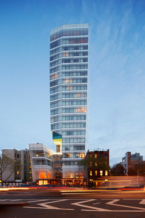 The exterior of The Standard East Village in New York. Photograph by Thomas Loof
