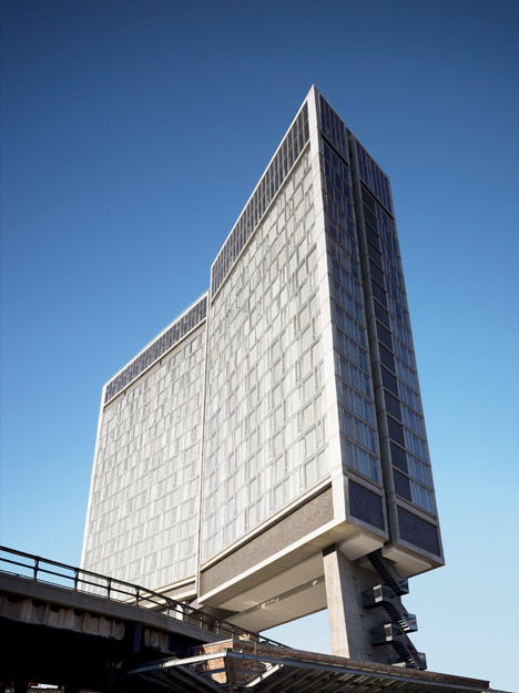 The exterior of The Standard High line in New York. Photograph by Thomas Loof