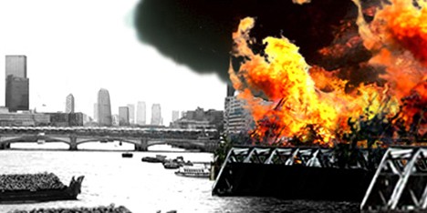 Eternal bonfire on the River Thames wins satirical contest to rival Heatherwick’s Garden Bridge