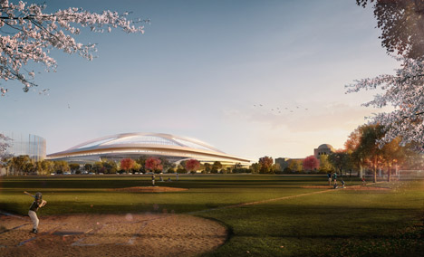 Tokyo National Stadium latest images by Zaha Hadid Architects Japan