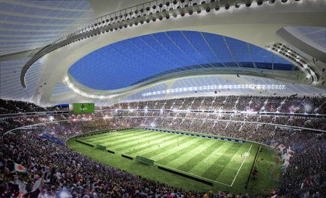 Tokyo National Stadium latest images by Zaha Hadid Architects Japan