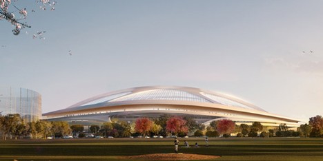 Tokyo National Stadium latest images by Zaha Hadid Architects Japan