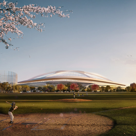 Tokyo National Stadium latest images by Zaha Hadid Architects Japan