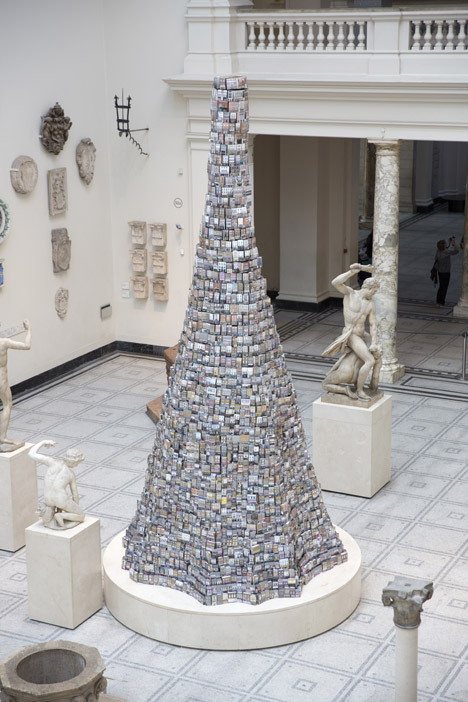 Tower of Babel by Barnaby Barford at London's V and A museum