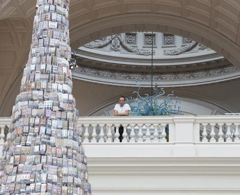 Tower of Babel by Barnaby Barford at London's V and A museum