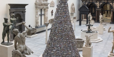 Tower of Babel by Barnaby Barford at London's V and A museum