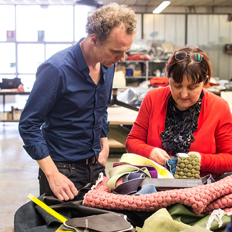 Richard Hutten with Moroso creative director Patrizia Moroso