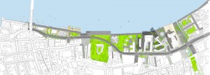 Promenade and landscaping for Aalborg waterfront by CF Møller