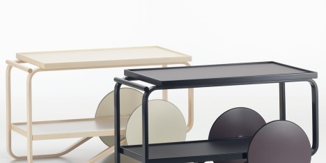 Alvar Aalto Tea Trolley re-interpreted by Hella Jongerius for Artek