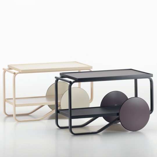 Alvar Aalto Tea Trolley re-interpreted by Hella Jongerius for Artek