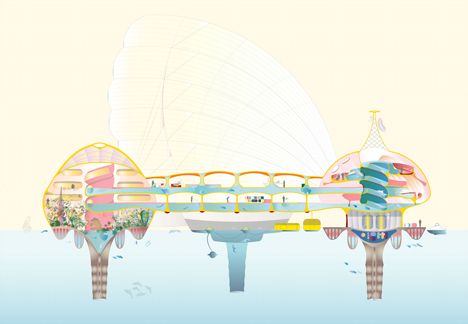 Ant Farm_WORKac_Floating City_Dolphin-Embassy_section_dezeen_3