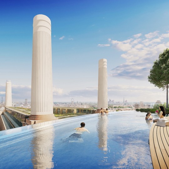 Foster-designed hotel at Battersea Power Station to feature rooftop infinity pool
