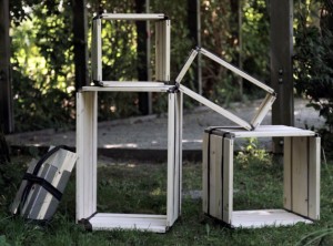 Upcycled modular storage by Reditum