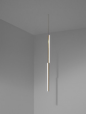 Brass lighting by Michael Anastassiades for One Well Known Sequence Exhibition