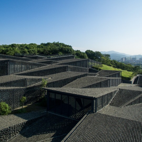 China Academy Arts by Kengo Kuma and photographed by Eiichi Kano
