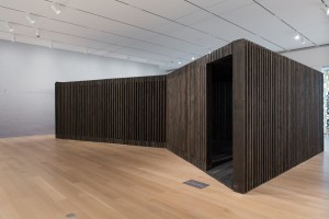 Installation shot of the David Adjaye retrospective at the Institute of Chicago