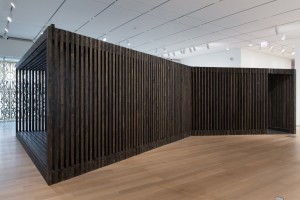 Installation shot of the David Adjaye retrospective at the Institute of Chicago