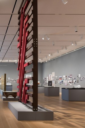 Installation shot of the David Adjaye retrospective at the Institute of Chicago