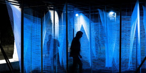 Lasermaze installation in Detroit by George King Architects
