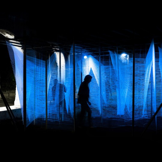 Lasermaze installation in Detroit by George King Architects