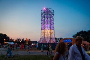 Lift light installation by Dennis Parren