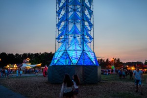 Lift light installation by Dennis Parren