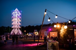 Lift light installation by Dennis Parren