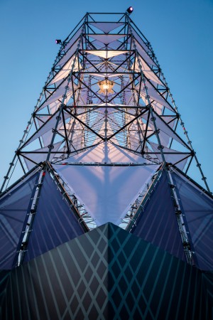 Lift light installation by Dennis Parren