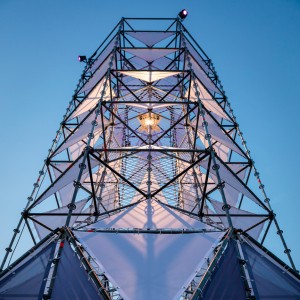 Lift light installation by Dennis Parren
