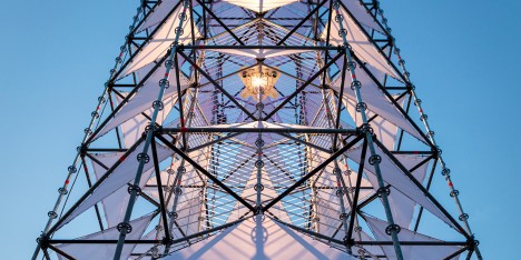 Lift light installation by Dennis Parren