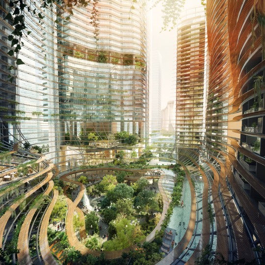 Marina One by Ingenhoven Architects, A61 and Gustafson Porter