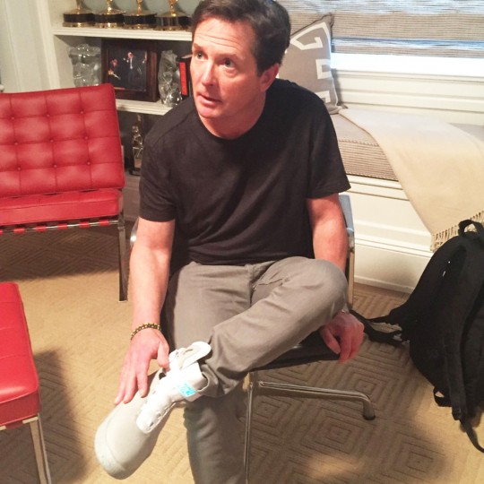 Back to the future Nike Mags shoes in NYC