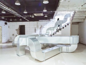 Tubular Baitasi visitor centre for Beijing Design Week 2015 by People's Architecture Office