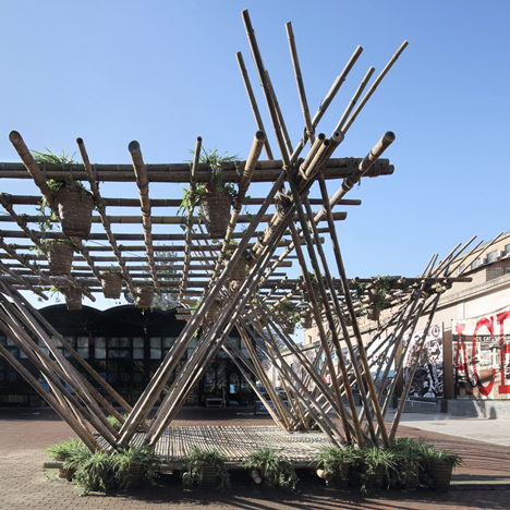 Penda’s bamboo pavilion could be expanded to create homes for 200,000 people