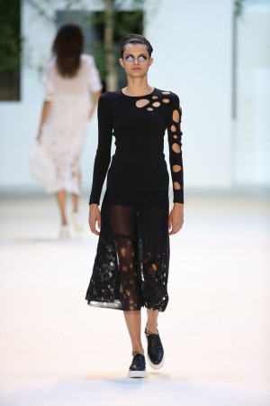 Sou Fujimoto buildings as clothing by Akris SS16
