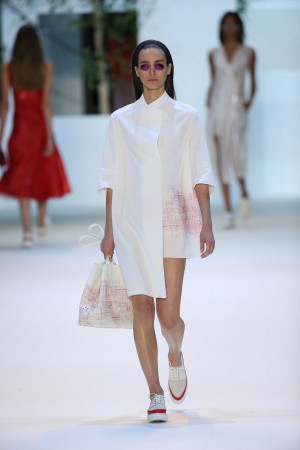 Sou Fujimoto buildings as clothing by Akris SS16