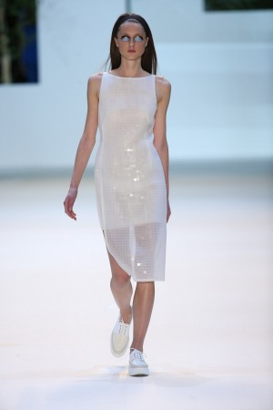 Sou Fujimoto buildings as clothing by Akris SS16